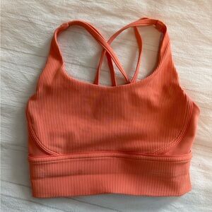lululemon athletica Coral Ribbed Sports Bra